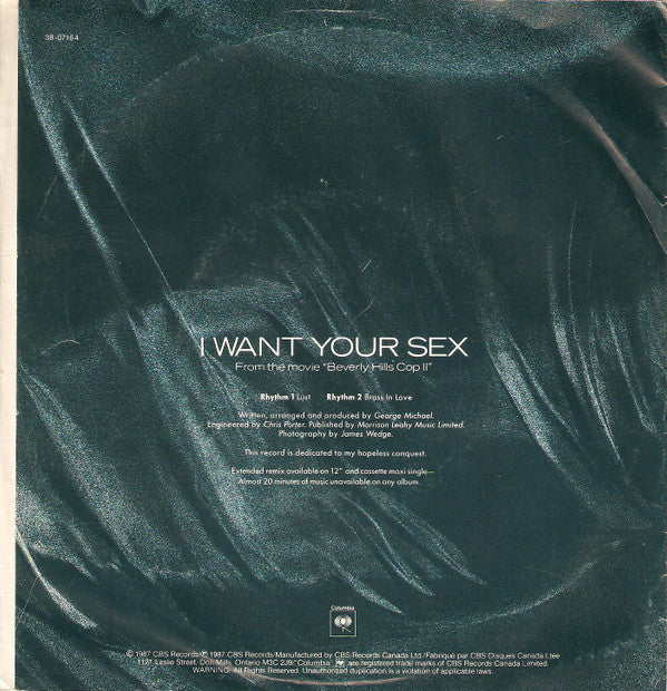 George Michael : I Want Your Sex (7", Single)