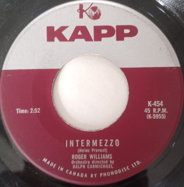 Roger Williams (2) : Intermezzo (7", Single)