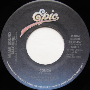 Miami Sound Machine : Conga / Mucho Money (7", Single)