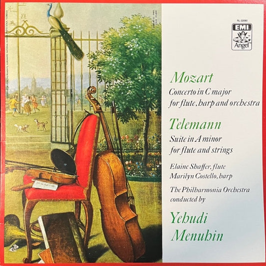 Yehudi Menuhin, The Philharmonia Orchestra*, Elaine Shaffer, Marilyn Costello, Wolfgang Amadeus Mozart : Mozart: Flute & Harp Concerto / Telemann: Suite For Flute & Strings (LP, RE)
