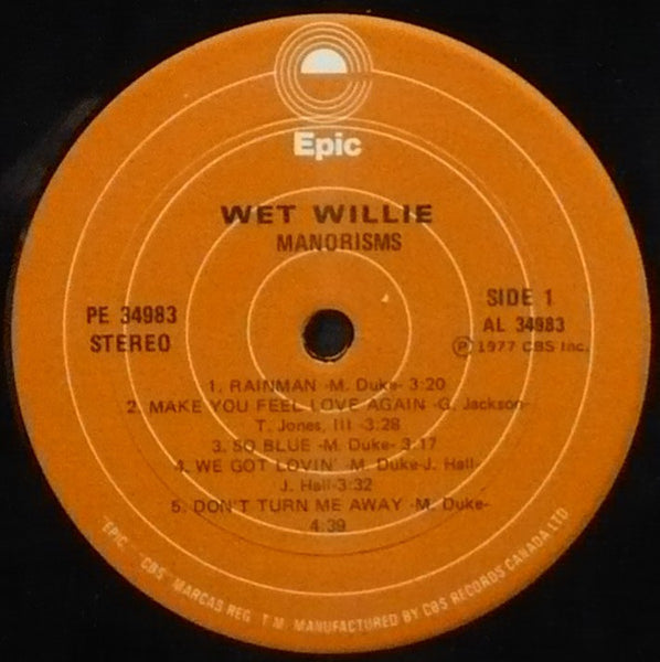 Wet Willie : Manorisms (LP, Album)
