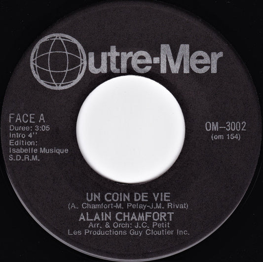 Alain Chamfort : Un Coin De Vie (7")