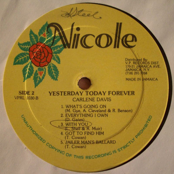 Carlene Davis : Yesterday Today Forever (LP, Album)