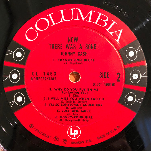 Johnny Cash : Now, There Was A Song! (LP, Album, Mono)