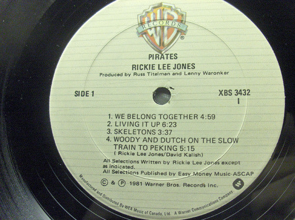 Rickie Lee Jones : Pirates (LP, Album)