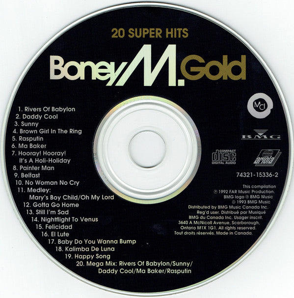 Boney M. : Gold - 20 Super Hits (CD, Comp)