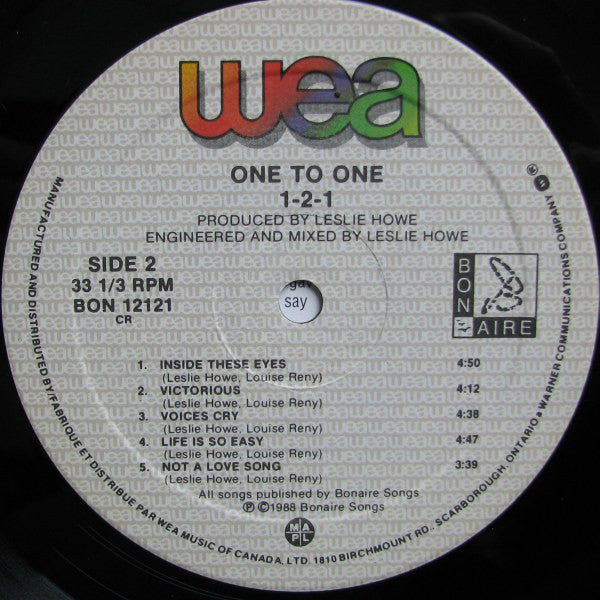 One To One : 1-2-1 (LP, Album)