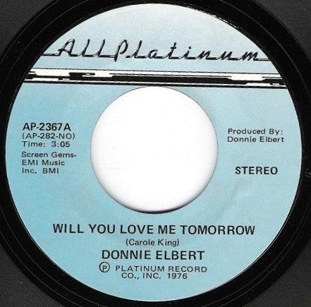 Donnie Elbert : Will You Love Me Tomorrow / What Do You Do (7", Single)