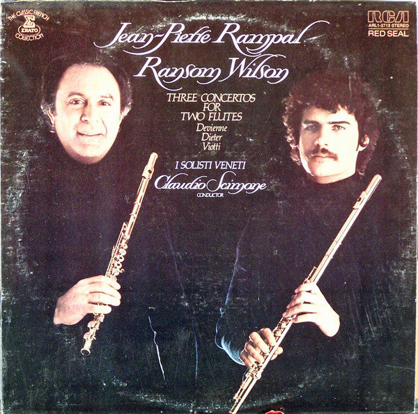 Jean-Pierre Rampal, Ransom Wilson, I Solisti Veneti, Claudio Scimone : Three Concertos For Two Flutes (LP, Album, Ind)