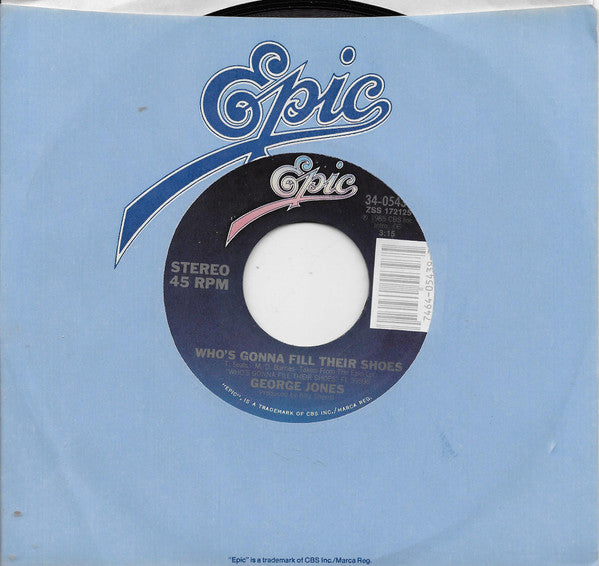 George Jones (2) : Who's Gonna Fill Their Shoes (7", Styrene, Car)
