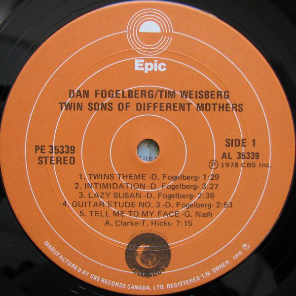 Dan Fogelberg & Tim Weisberg : Twin Sons Of Different Mothers (LP, Album, Gat)