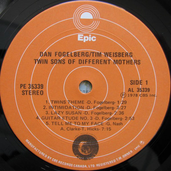 Dan Fogelberg & Tim Weisberg : Twin Sons Of Different Mothers (LP, Album, Gat)