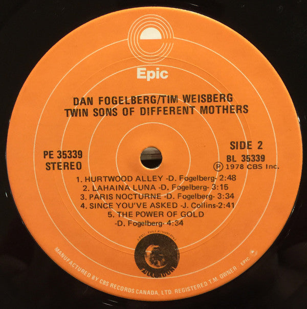 Dan Fogelberg & Tim Weisberg : Twin Sons Of Different Mothers (LP, Album, Gat)
