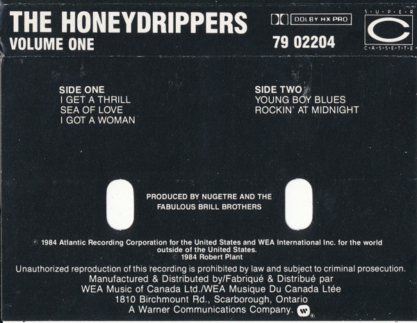 The Honeydrippers : Volume One (Cass, Dol)