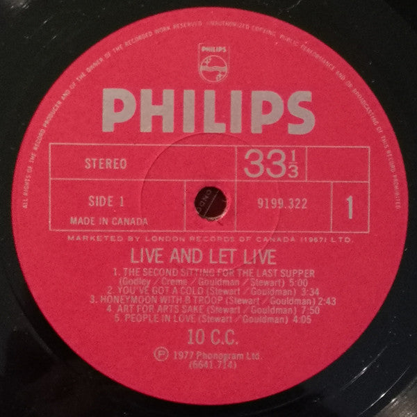 10cc : Live And Let Live (2xLP, Album, Gat)