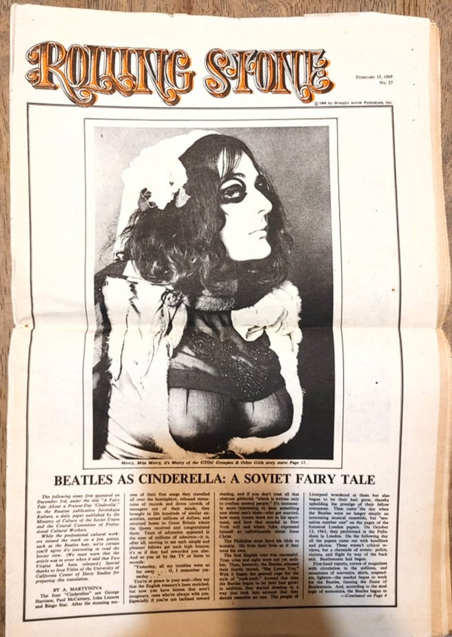 Rolling Stone Magazine The Groupies No. 27 February 15, 1969