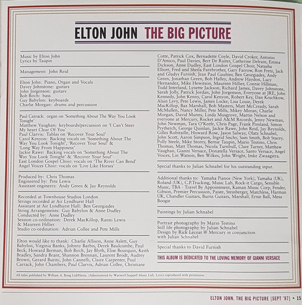 Elton John : The Big Picture (CD, Album)