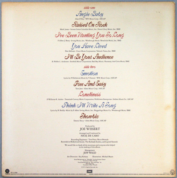 Helen Reddy : Free And Easy (LP, Album, Win)