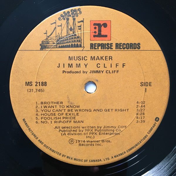 Jimmy Cliff : Music Maker (LP, Album)