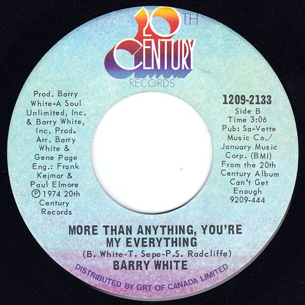 Barry White : You're The First, The Last, My Everything (7")