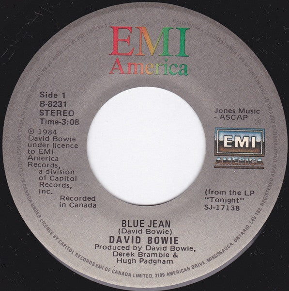 David Bowie : Blue Jean (7", Single)