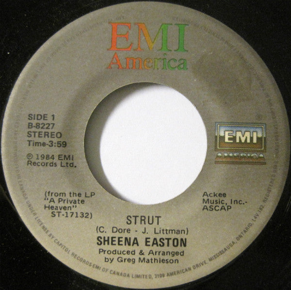 Sheena Easton : Strut (7", Single)