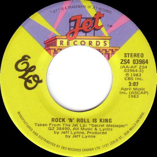 ELO* : Rock 'N' Roll Is King (7", Single)