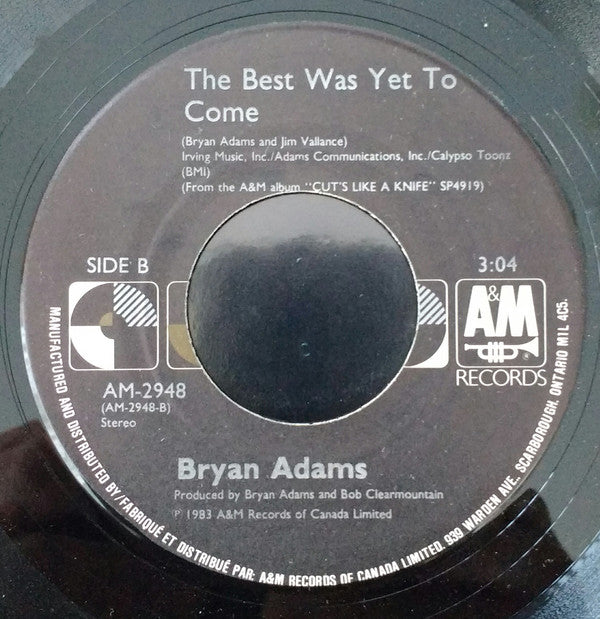 Bryan Adams : Hearts On Fire (7", Single)