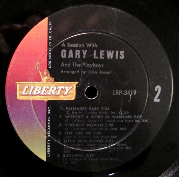 Gary Lewis & The Playboys : A Session With Gary Lewis And The Playboys (LP, Album, Mono)