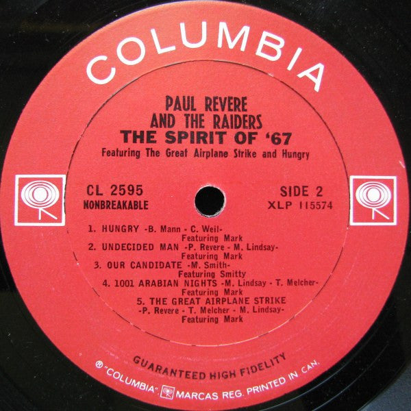 Paul Revere & The Raiders : The Spirit Of '67 (LP, Album, Mono)