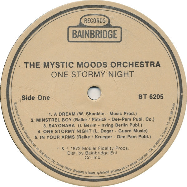 The Mystic Moods Orchestra : One Stormy Night (LP, Album, RE)