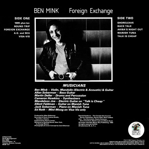 Ben Mink : Foreign Exchange (LP, Album, Ste)