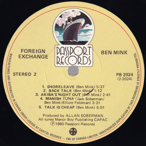 Ben Mink : Foreign Exchange (LP, Album, Ste)