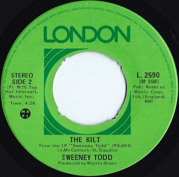 Sweeney Todd : Roxy Roller (7", Single, Mono, Pus)