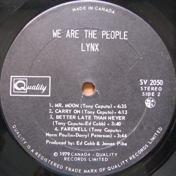 Lynx (17) : We Are The People (LP, Album)