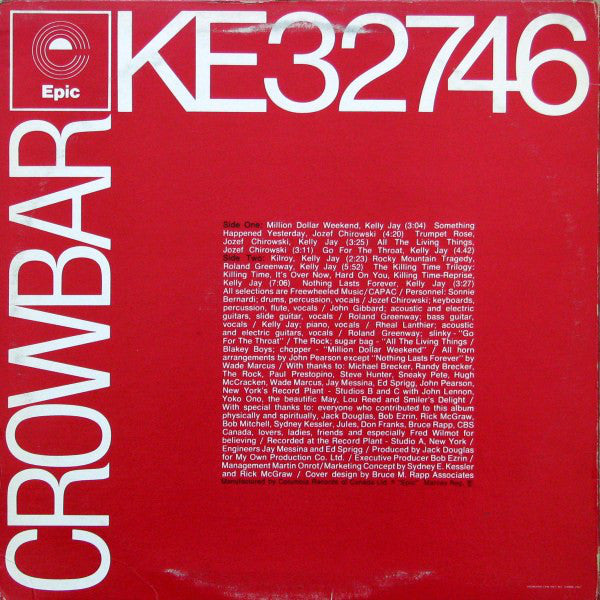 Crowbar (3) : KE32746 (LP, Album)