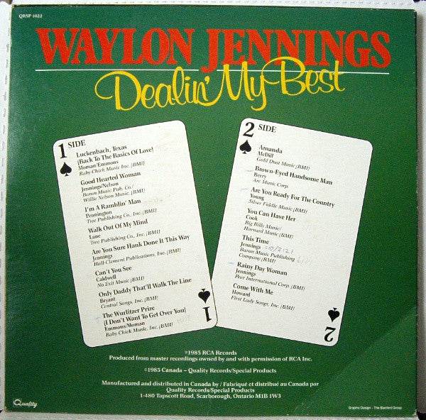 Waylon Jennings : Dealin' My Best (LP, Comp)