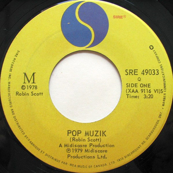 M (2) : Pop Muzik (7", Single)