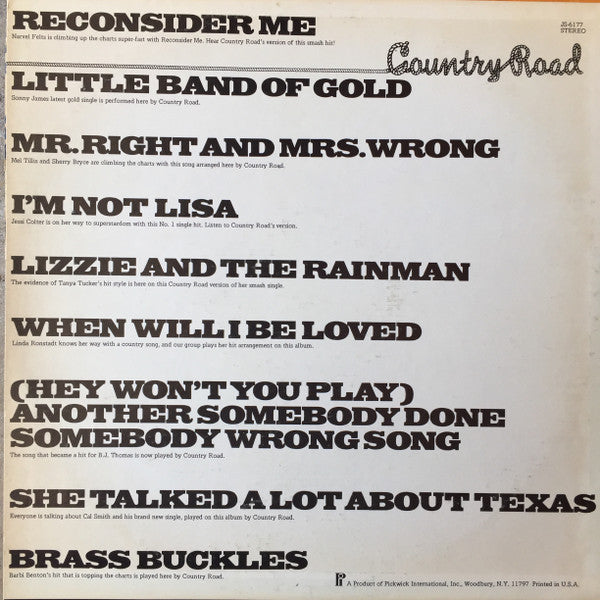 Country Road : Big Country Hits (LP, Album)