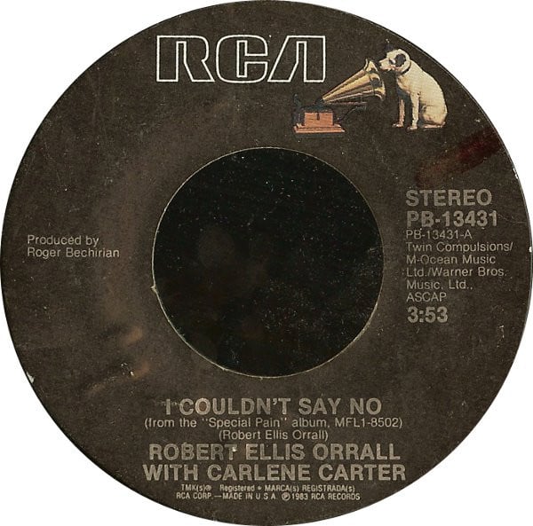 Robert Ellis Orrall With Carlene Carter : I Couldn't Say No (7", Single)