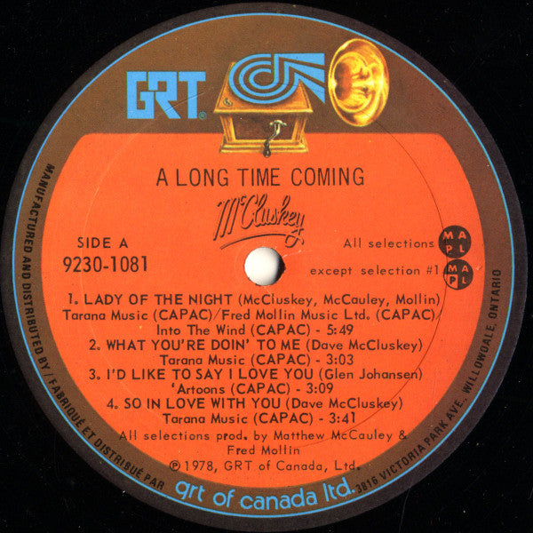 McCluskey : A Long Time Coming! (LP, Album)