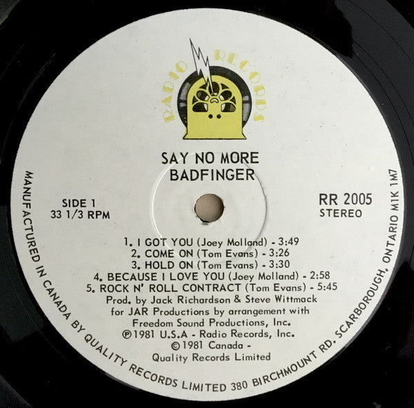 Badfinger : Say No More (LP, Album)