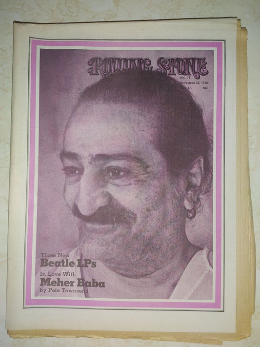 Rolling Stone Magazine Nov. 26, 1970 Issue # 71 Meher Baba Cover