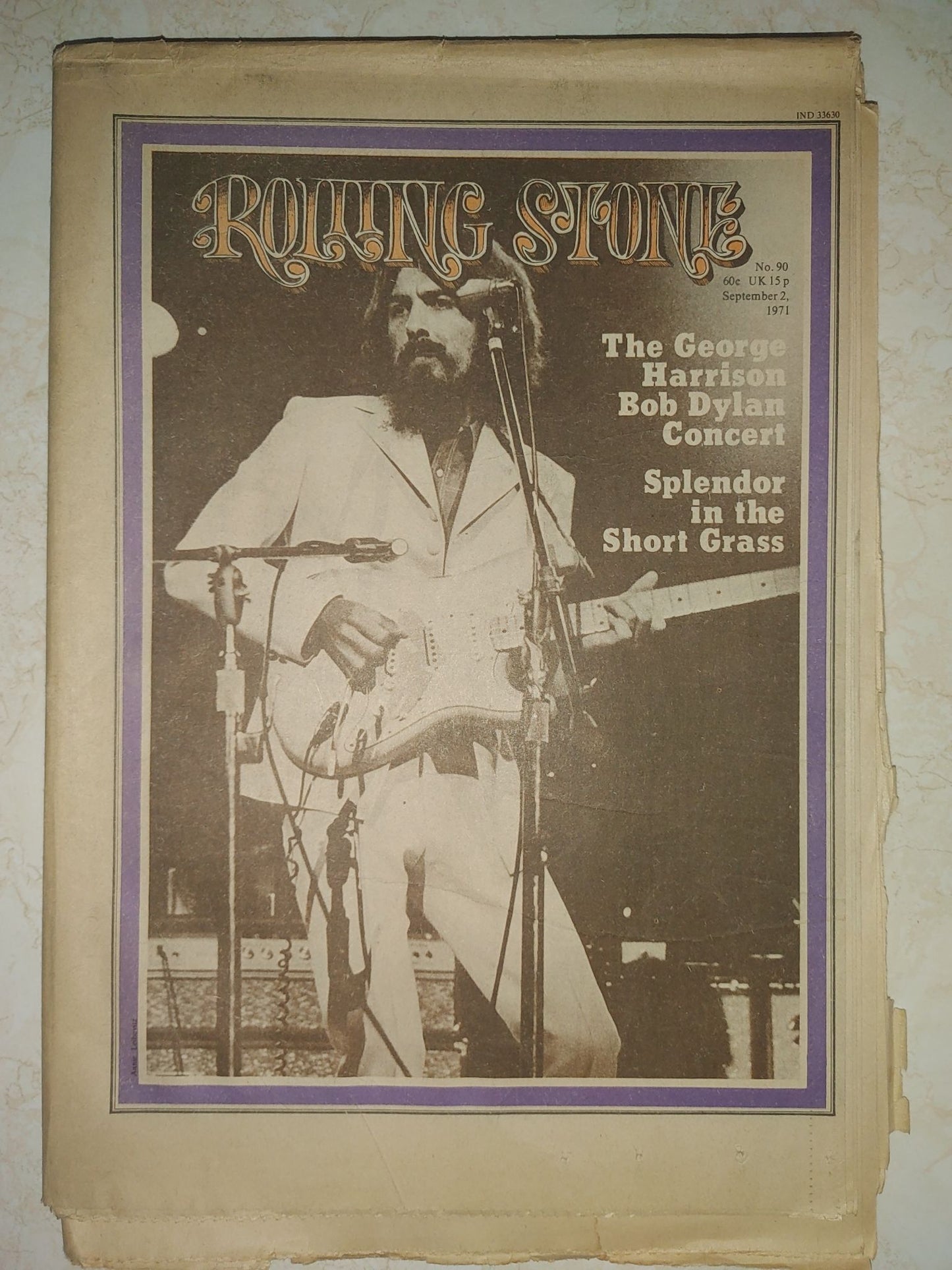 Rolling Stone Magazine Sept. 2, 1971 Issue # 90 George Harrison