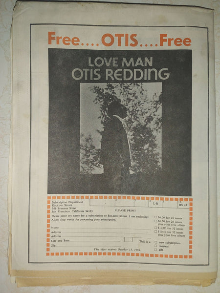 Rolling Stone Magazine Sept. 6 1969 Issue # 41 Joe Cocker