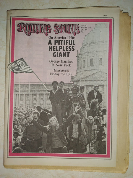 Rolling Stone Magazine June 11, 1970 Issue # 60 George Harrison