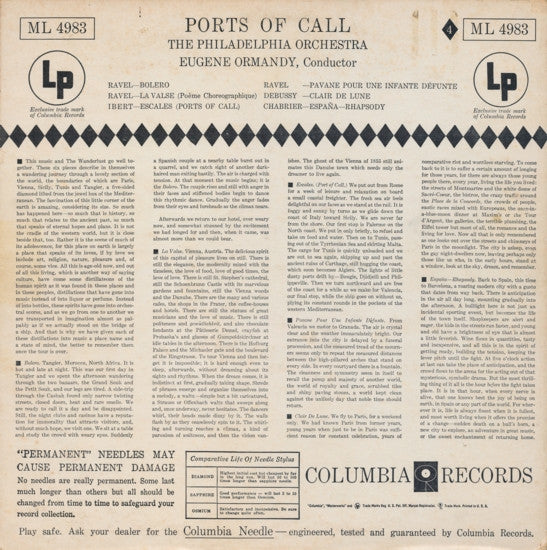 The Philadelphia Orchestra, Eugene Ormandy : Ports Of Call (LP, Mono)