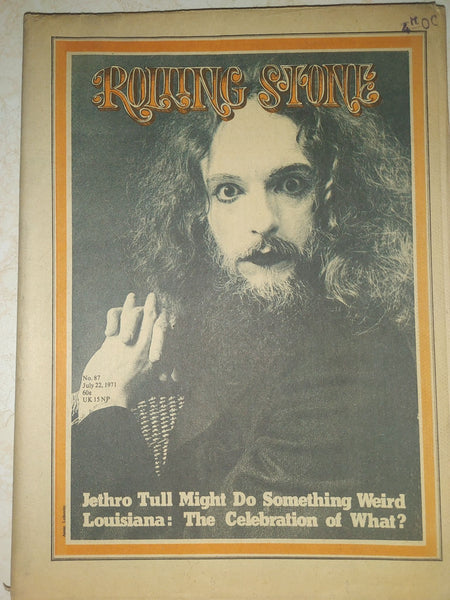 Rolling Stone Magazine July 22, 1971 Issue # 87 Jethro Tull