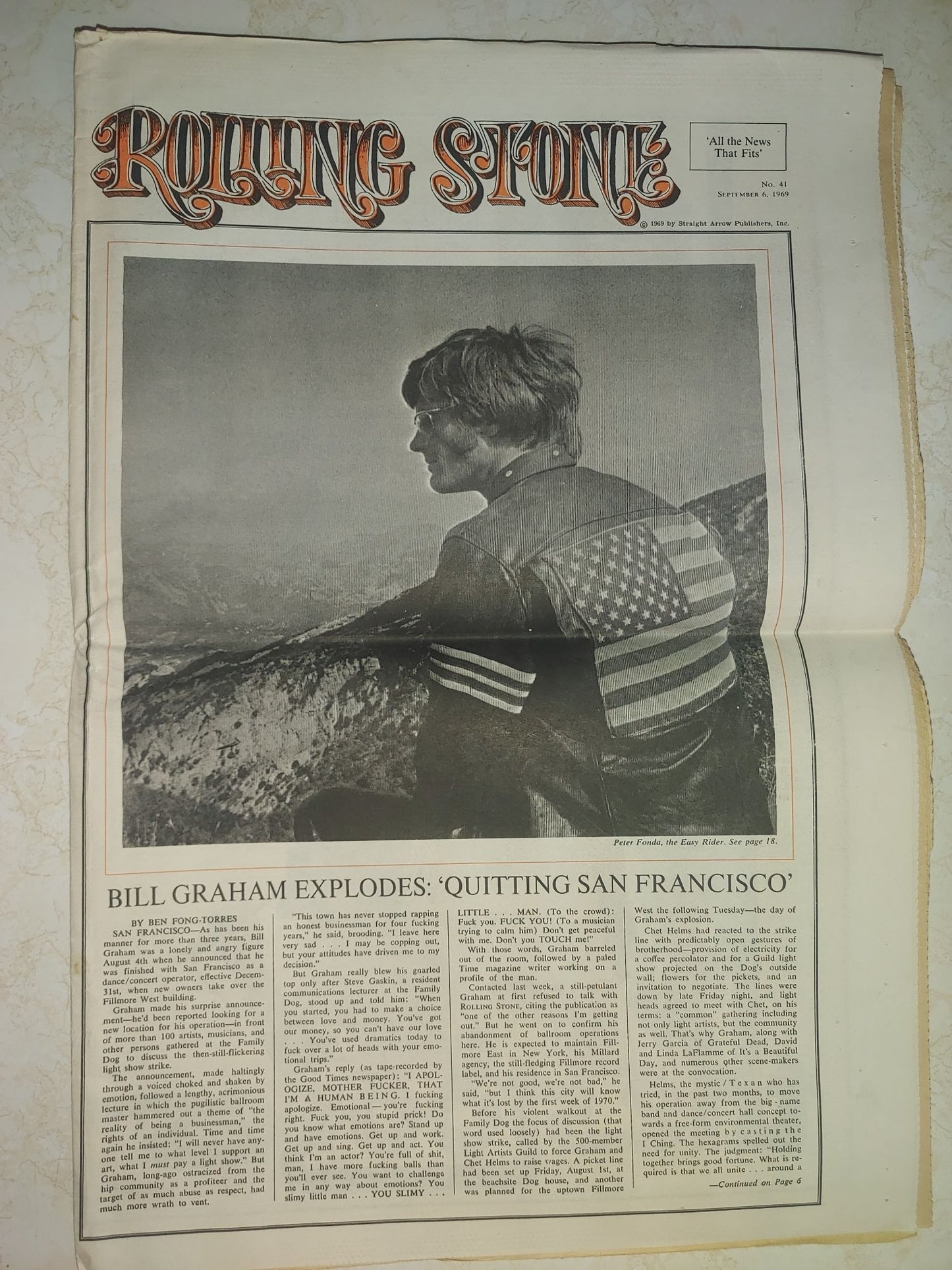 Rolling Stone Magazine Sept. 6 1969 Issue # 41 Joe Cocker