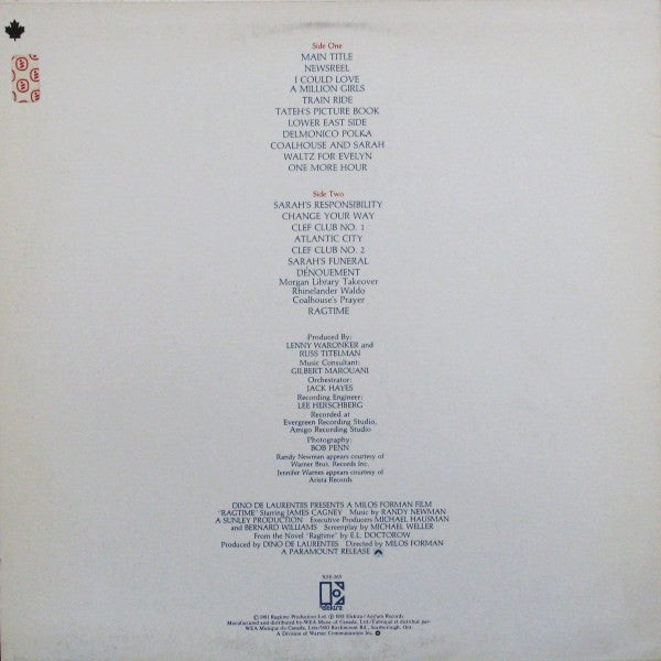 Randy Newman : Ragtime (LP, Album)